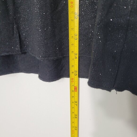 Chaser NEW Women's Black Long Bell Sleeves Sparkle V-neck Shift Dress Sz S NWT - Picture 8 of 10